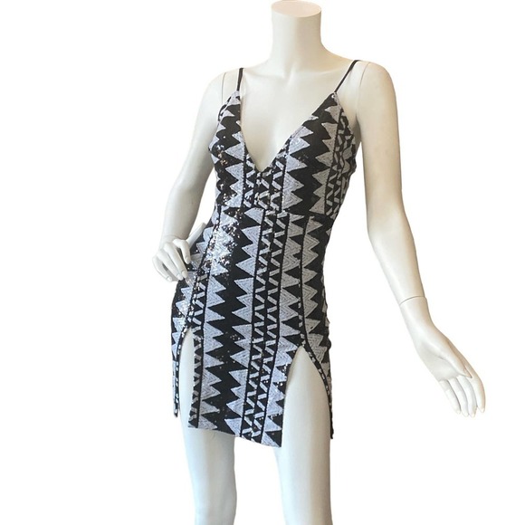 FASHION NOVA Star Behavior Sequin Mini Dress, O0474-6 - Picture 6 of 9